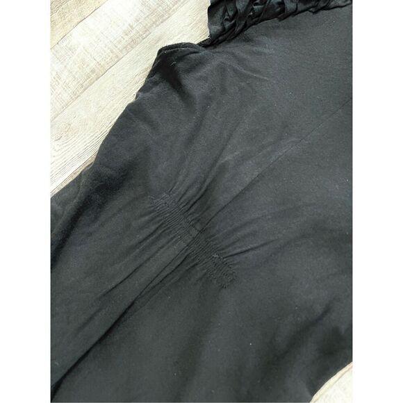 Signature by Sangria Black Surplice Ruffled Sleeves Wrap Dress sz MEDIUM NWT - Picture 7 of 10